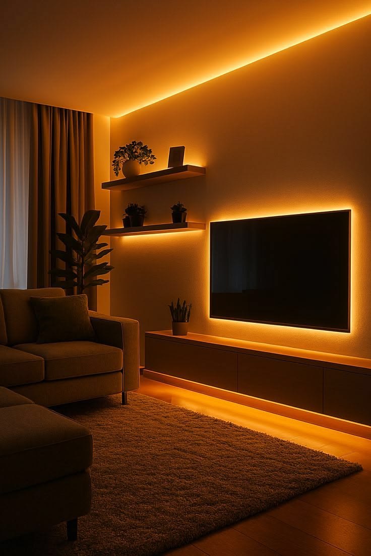 AuraGlow Luxury Smart RGB LED Strip Lights: Premium Flexible Ribbon Tape with Seamless App Control & Dynamic Colour Modes for Ambient Bedroom & Home Decor