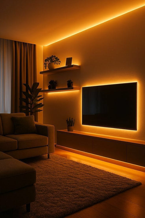 AuraGlow Luxury Smart RGB LED Strip Lights: Premium Flexible Ribbon Tape with Seamless App Control & Dynamic Colour Modes for Ambient Bedroom & Home Decor