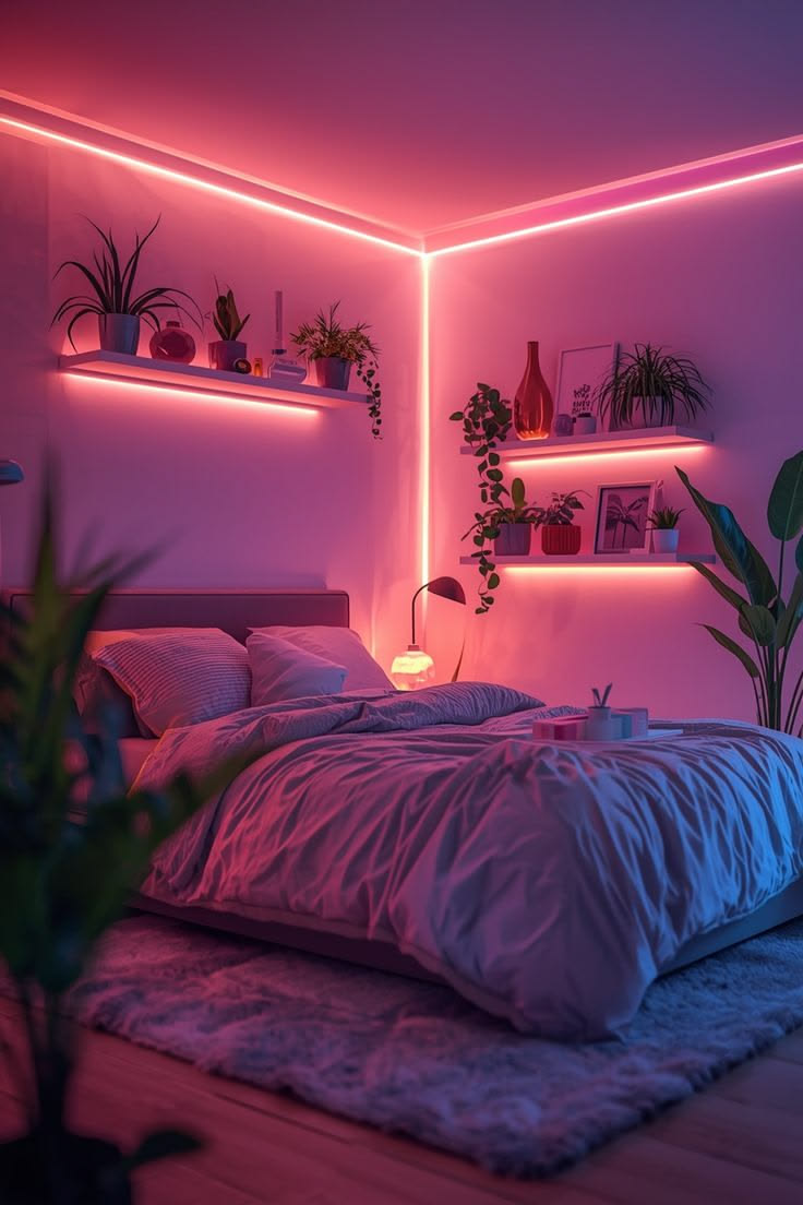 AuraGlow Luxury Smart RGB LED Strip Lights: Premium Flexible Ribbon Tape with Seamless App Control & Dynamic Colour Modes for Ambient Bedroom & Home Decor