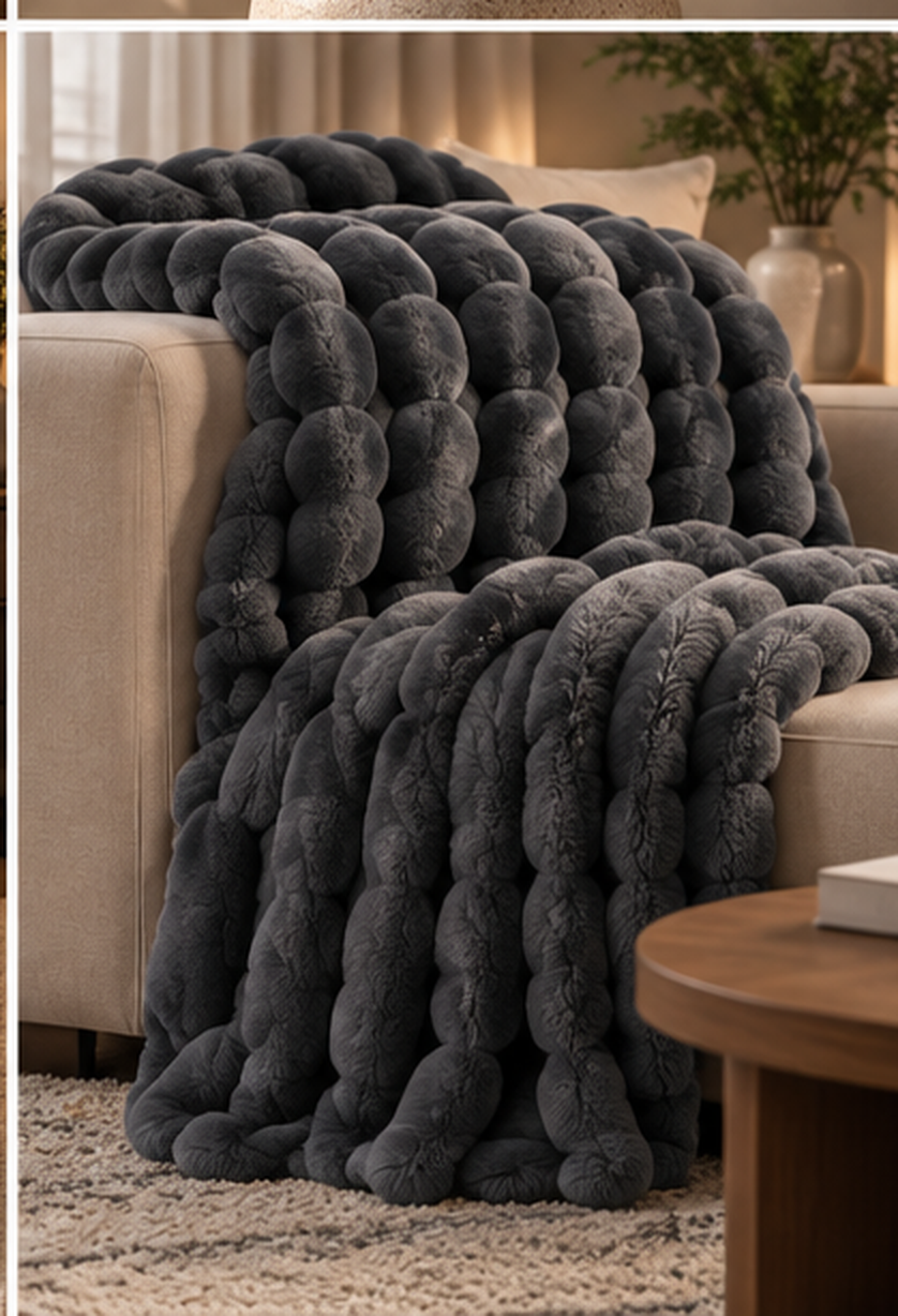 Valmere tufted velvet comforter styled in a warm neutral bedroom