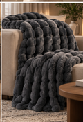 Valmere tufted velvet comforter styled in a warm neutral bedroom